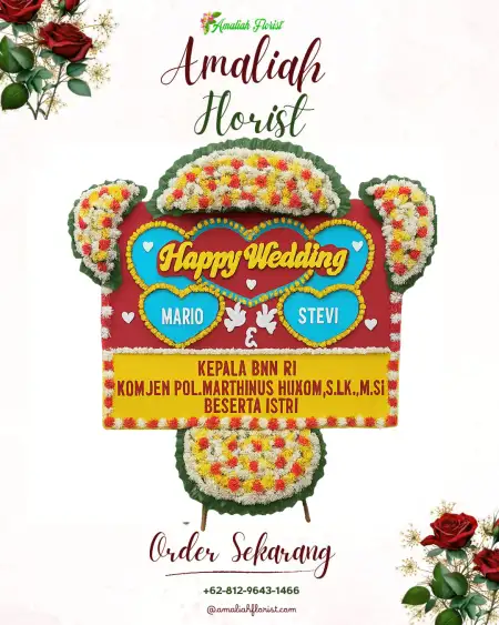 Papan Bunga Pernikahan Hargosari